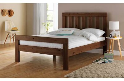 Collection Chile Small Double Bed Frame - Dark Stain.